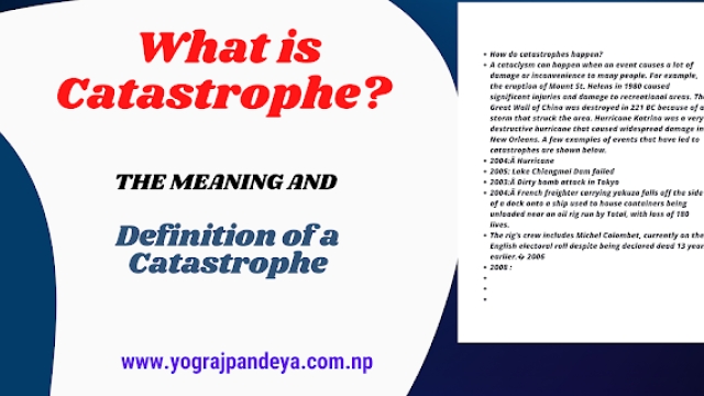 Catastrophe Definition & Meaning