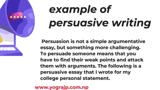 Example of Persuasive Writing