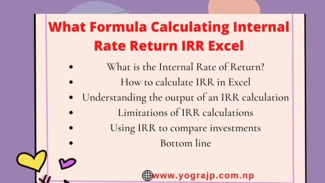 What Formula Calculating Internal Rate Return IRR Excel